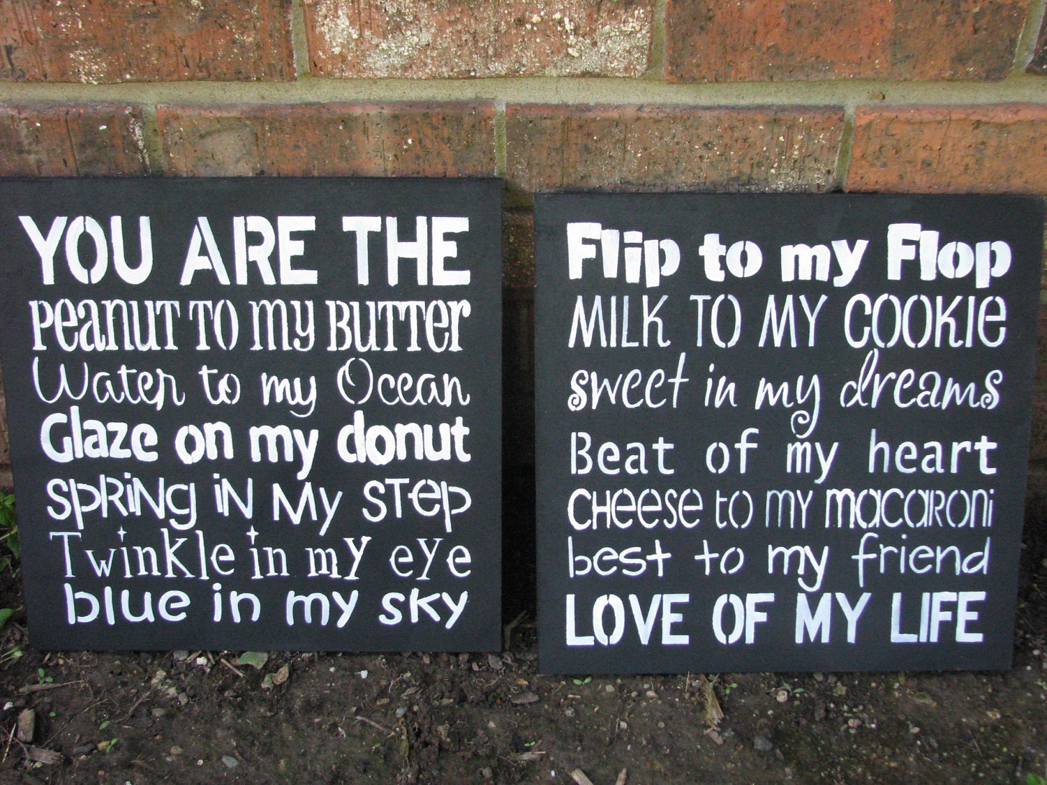 you are the peanut to my butter sign set