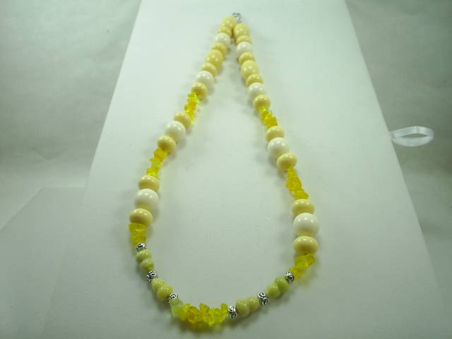 Peridot and Agates Gemstone Necklace Handcrafted Metaphysical Design 2337MJ