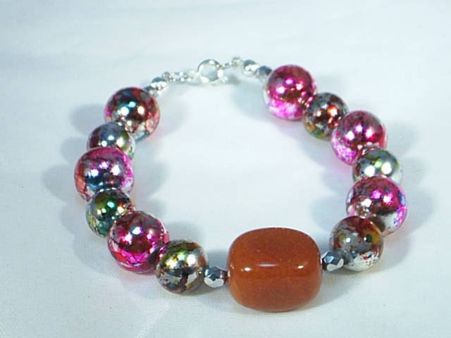 Red Aventurine Gemstone Bracelet Metaphysical , Design 5267MJ