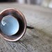 Moonstone copper ring - artisan ring