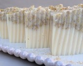 Shea Butter Organic Coconut Milk All Natural Unscented Handmade Soap Exfoliating Organic Wheat Germ - Vegan - Cold Process