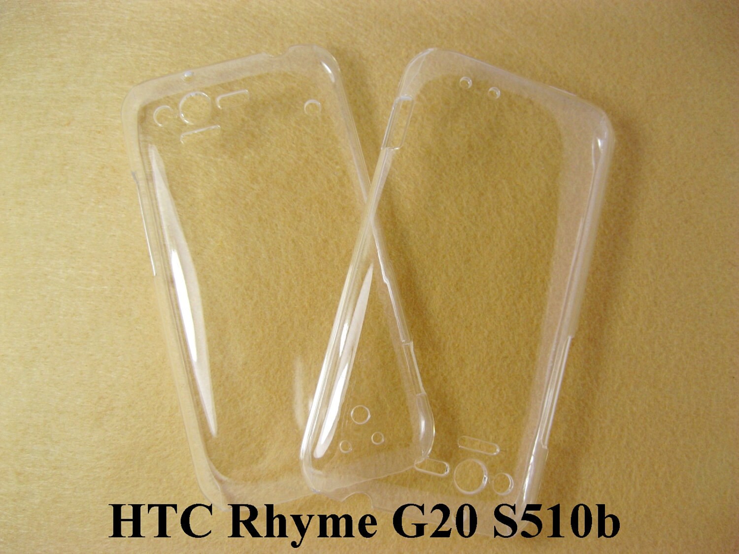 Diy Decoden Case: HTC Rhyme Case G20 S510b Phone Cover, Clear Case, Bling Bling Deco Case, 2 pcs - Decoden Supplies by PengWorkshop