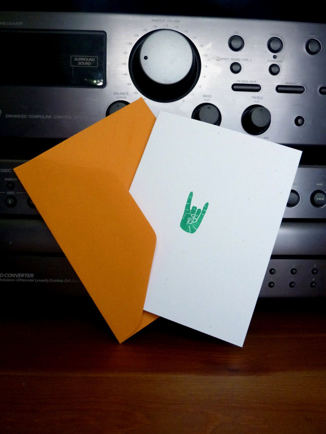Hand Series - Rock On - Greeting card