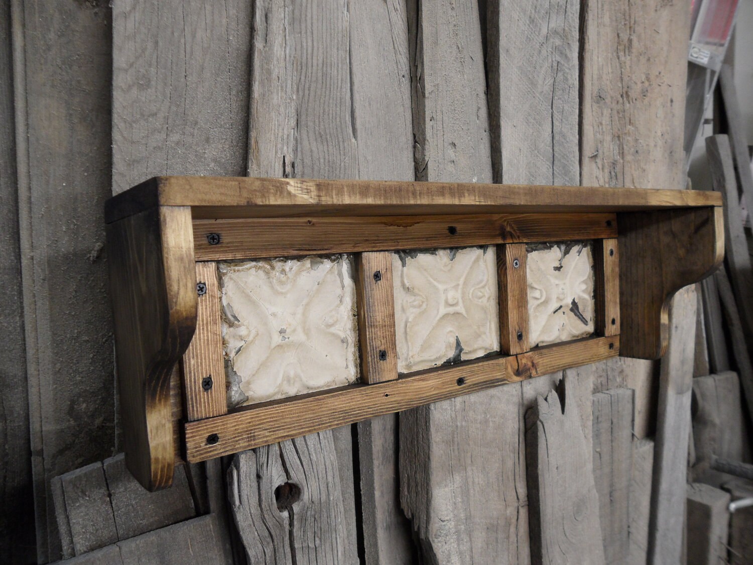 Items similar to Rustic wall shelf, antique style wall shelf, primitive
