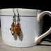 glass crystal brown amber earrings