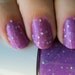 Serendipity IS My Stripper Name. Custom Neon Purple Jelly and Glitters Nail Polish Blend.