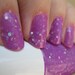 Serendipity IS My Stripper Name. Custom Neon Purple Jelly and Glitters Nail Polish Blend.