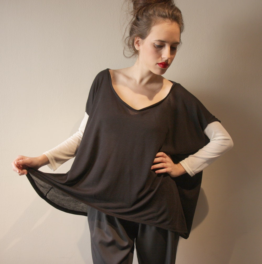 Black and white , Women Top , Cropped Shirt