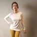 Cream Women Blouse, Cream Tunic, Women Tunic