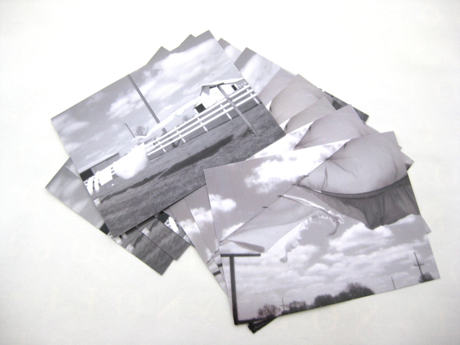 FREE Shipping - Laundry Day - Set of 10 Postcards - Original Fine Art Photography - Tagt Team - WhiteBarnArt