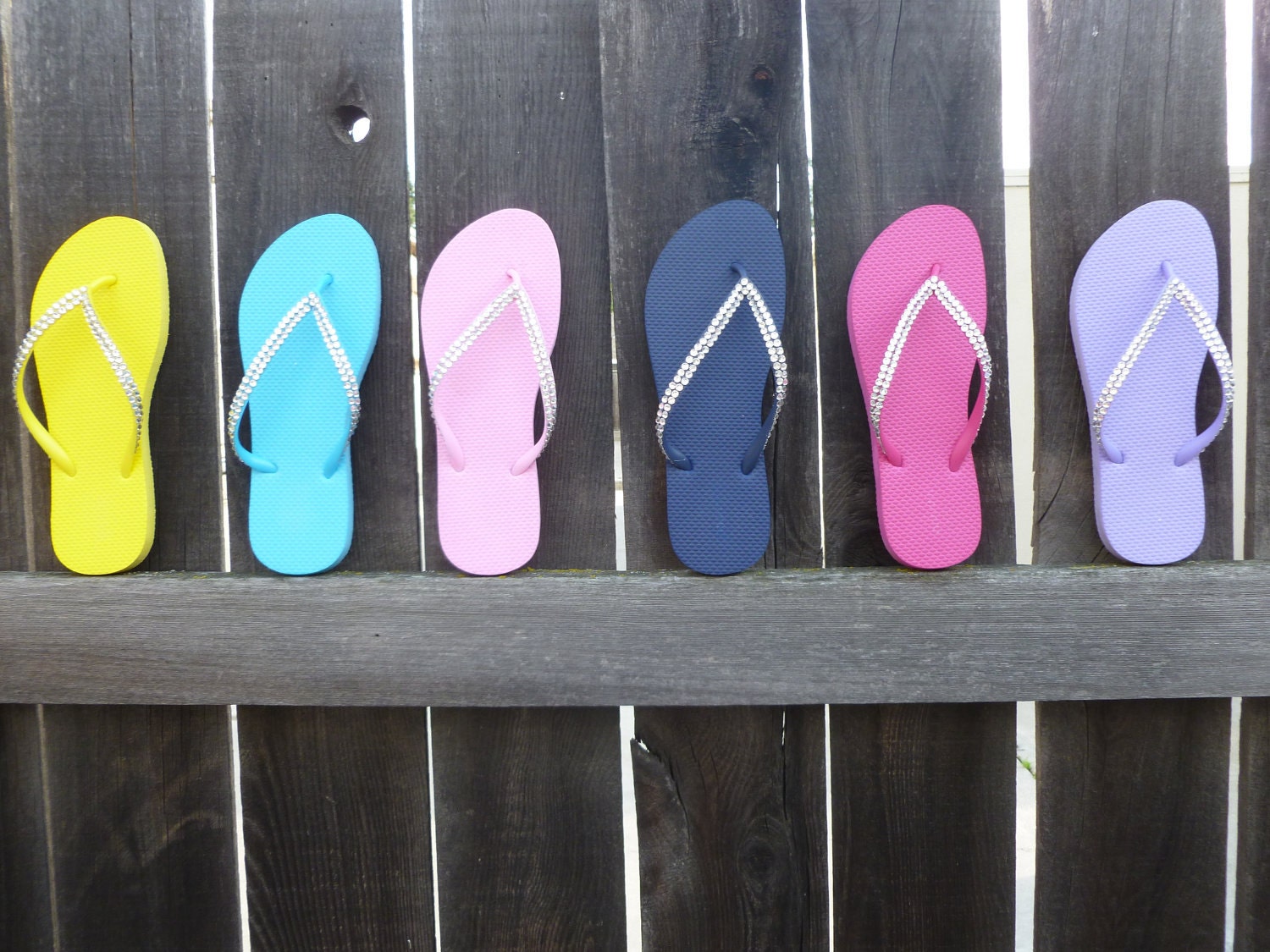 LIGHT PINK Crystal Flip Flops