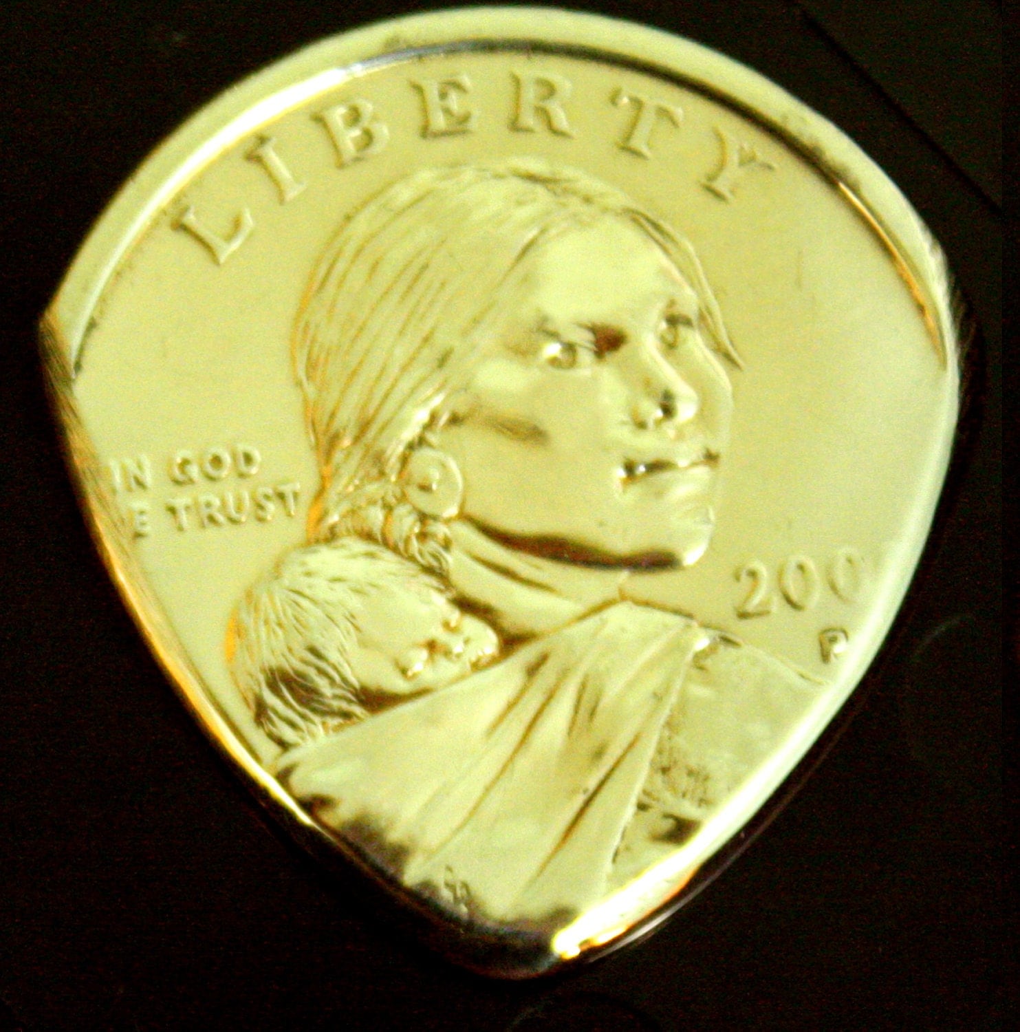 coin guitar pick 20002004 sacagawea golden by coinguitarpicks coin guitar pick 20002004 sacagawea golden by coinguitarpicks
