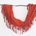 Orange Rustic Fashion Lace Scarf-Spring Bright Colors-Chunky Lariat-Cotton Pashmina