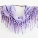 Lilac Purple Lace Scarf Woman Accessories Summer Beach