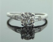 Antique Platinum and Diamond Ring