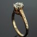 Antique Engagement Ring - 10k Rose Gold with European Cut Diamond