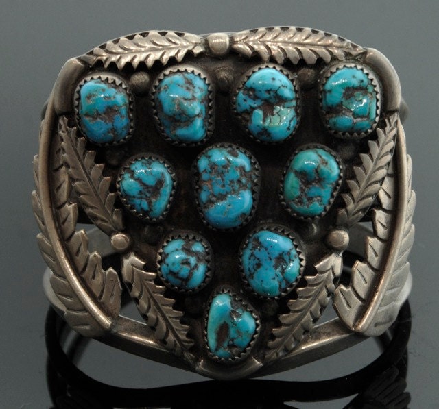 Turquoise Navajo Cuff Bracelet - Sterling Silver