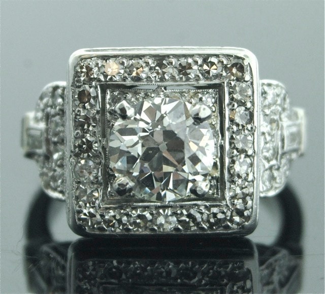 Antique Diamond Ring - Beautiful Platinum and Diamond Ring