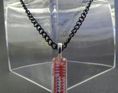 Red Computer Circuit Board Geek Necklace