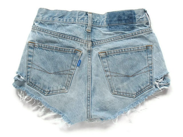 Shredded high waist shorts XXS
