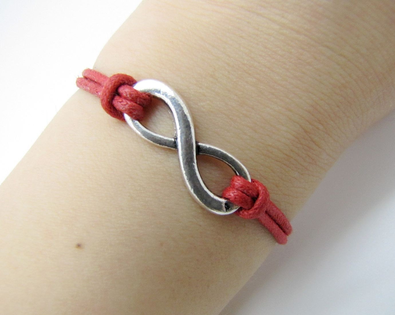 jewelry bangle vintage bracelet,silvery infinity wish red ropes bracelet, women's ropes bracelet 565A