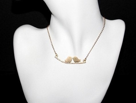 ancient vintage style tree branch birds pendant women collarbone necklace short necklace   XL80