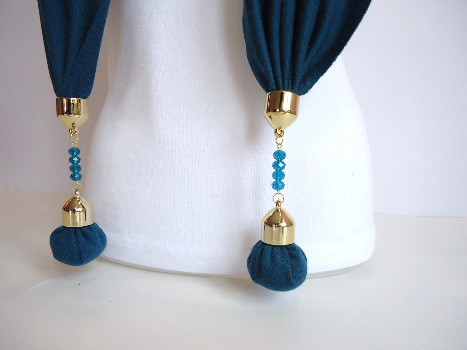 Scarf, Teal Turquoise Blue Women Jersey Scarf, Woman Scarf