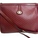 Vintage Celine wine color leather purse. Macadam pattern in rare color.