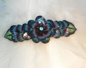 Barrette- Blue Pink Petal Barrette