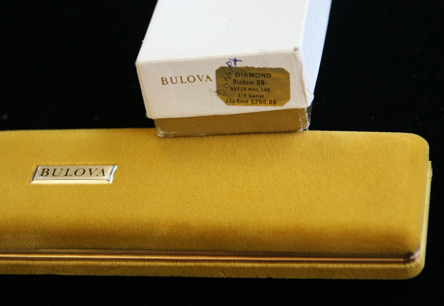 Bulova Ladies 14k 17J White Gold Watch with .25ctw Diamonds, New Old Stock, Box Included