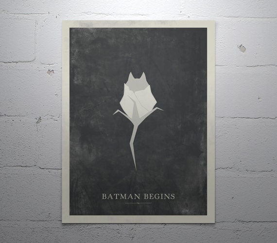 BATMAN BEGINS - movie poster: 12x16" fine art print
