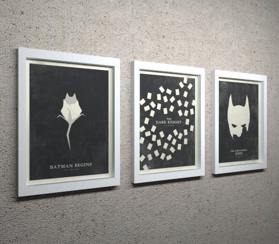 The DARK KNIGHT - collection of 3 12x16" movie posters