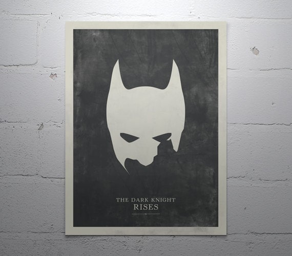 The DARK KNIGHT RISES - movie poster: 12x16" fine art print