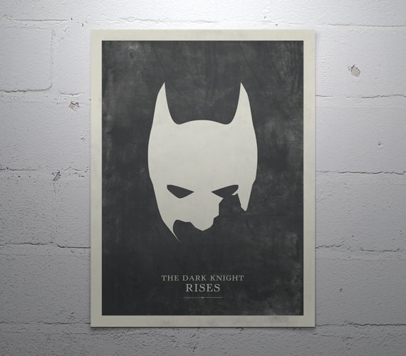 The DARK KNIGHT RISES - movie poster: 12x16" fine art print