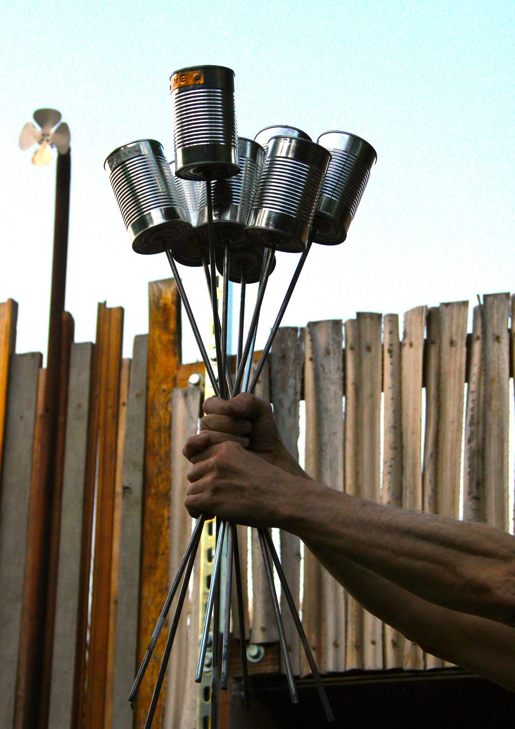 2 Hobo Tin Can Beer Holders/ Garden Drink Holders