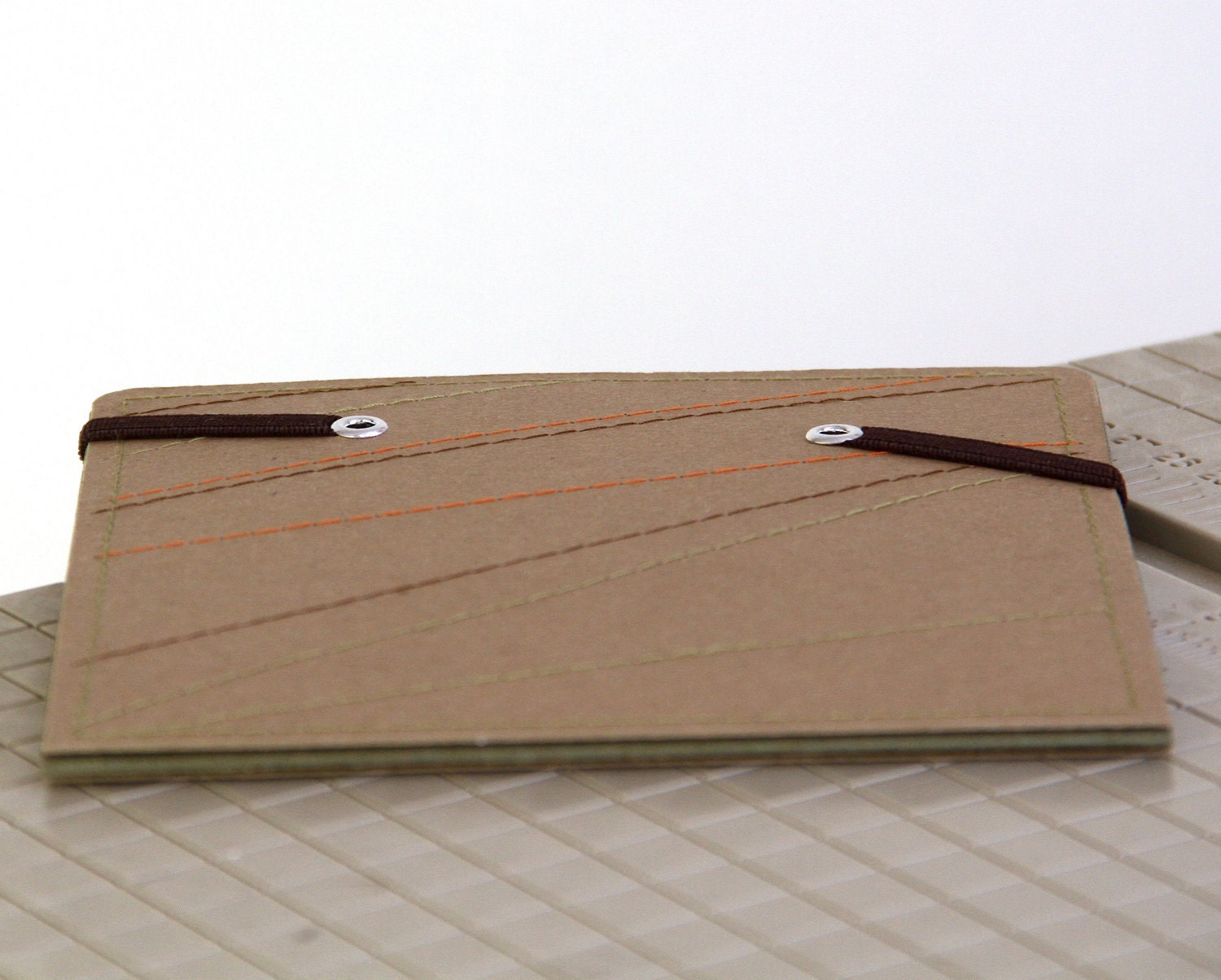 Upcycled Double CD/ DVD Sleeve- Handmade & Stripe Stitched