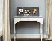 3 5x7 Image Multi Opening Frame with Text - Square-Edge Clean and Simple Picture Frame