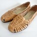 huaraches 7.5 / woven leather sandals / tan brown / mexico / womens shoes 7.5