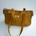 Cute Purse Mustard Camel Yellow Vintage Leather Shoulder Strap