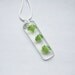 Real Leaf Necklace Resin Jewelry Botanical Green Leaf Spring Tiny Specimen Necklace Unique Real Flowers
