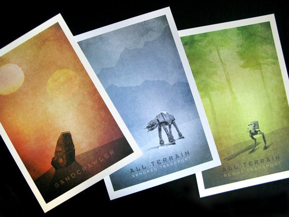 Star Wars Transport Series: Limited Edition Print (set of 3)