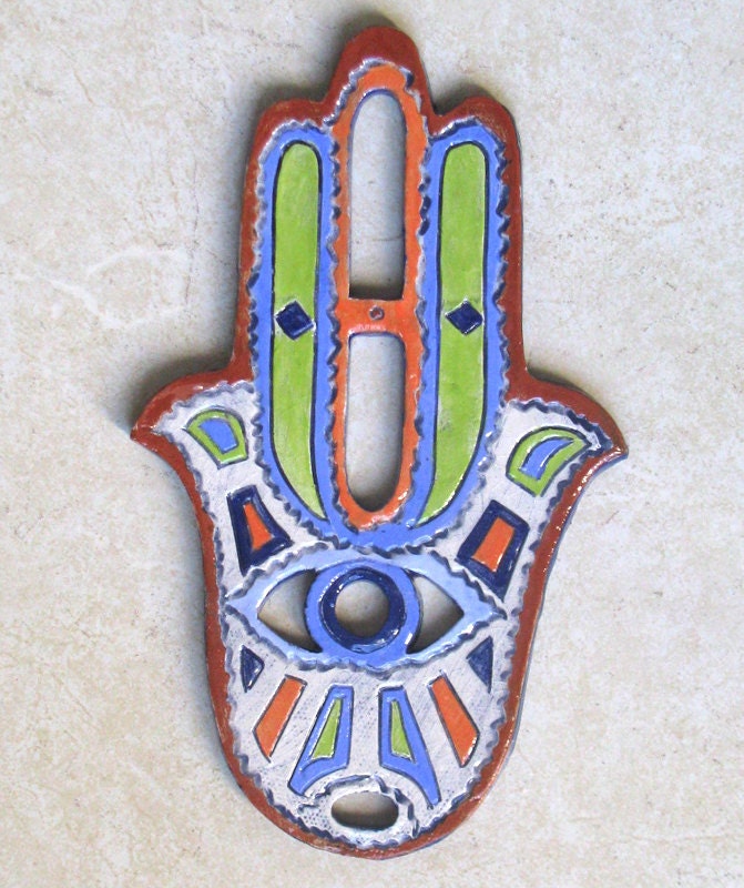 Handmade Ceramic HAMSA Wall Hanging
