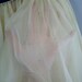 RESERVED vintage 50s prom dress // 1950s cream gown with striped bow