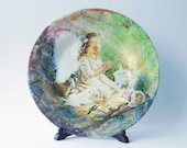 Woodland Fairy Decorative Decoupage Glass Plate gift for women