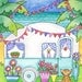 Cat Art Caravan Beach Painting Reproduction Print