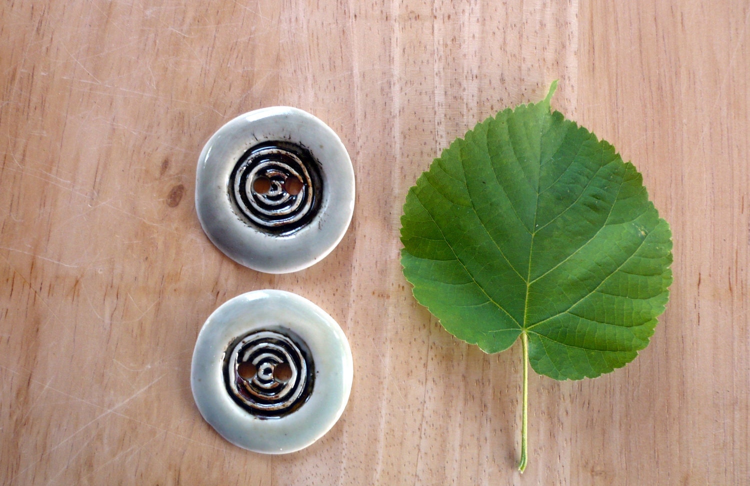 Celadon,Porcelain Buttons.XL Ceramic Buttons.Clothing Accessory.Sewing Buttons.