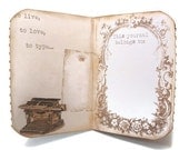 Vintage Typewriter Journal, Handmade Art Journal, Writer's Journal, Inspirational Quotes for Writers, Black Friday Etsy, Cyber Monday Etsy