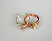 Rose Gold Ring on Silver or Copper