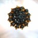 Made in Austria Blue Rhinestone Flower Brooch 1243ag-012312000