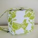 Bird Messenger Bag, Cross Body Bag, Small Messenger Bag, Green and White Bird Print